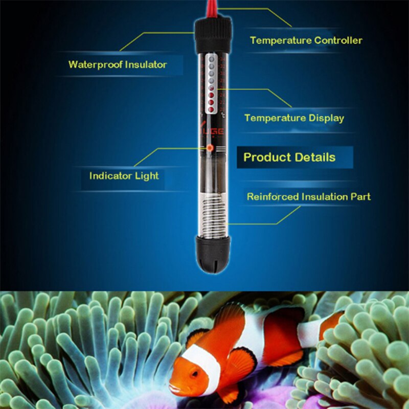 Aquarium Fish Tank Power Saving Heater Rod | Automatic Constant Temperature Controller | High-Quality Aquarium Thermometer | Fish Tank Accessories