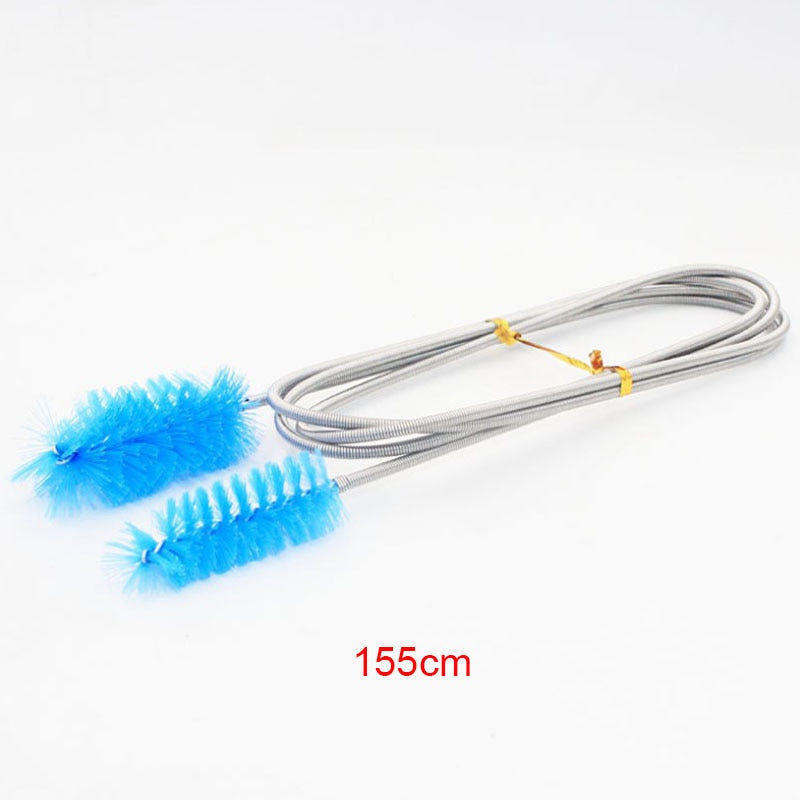 155cm 60cm Aquarium Tube Pipe Cleaning Brush | Stainless Steel Water Filter Air Tube Cleaner | High-Quality Flexible Brush for Thorough Cleaning