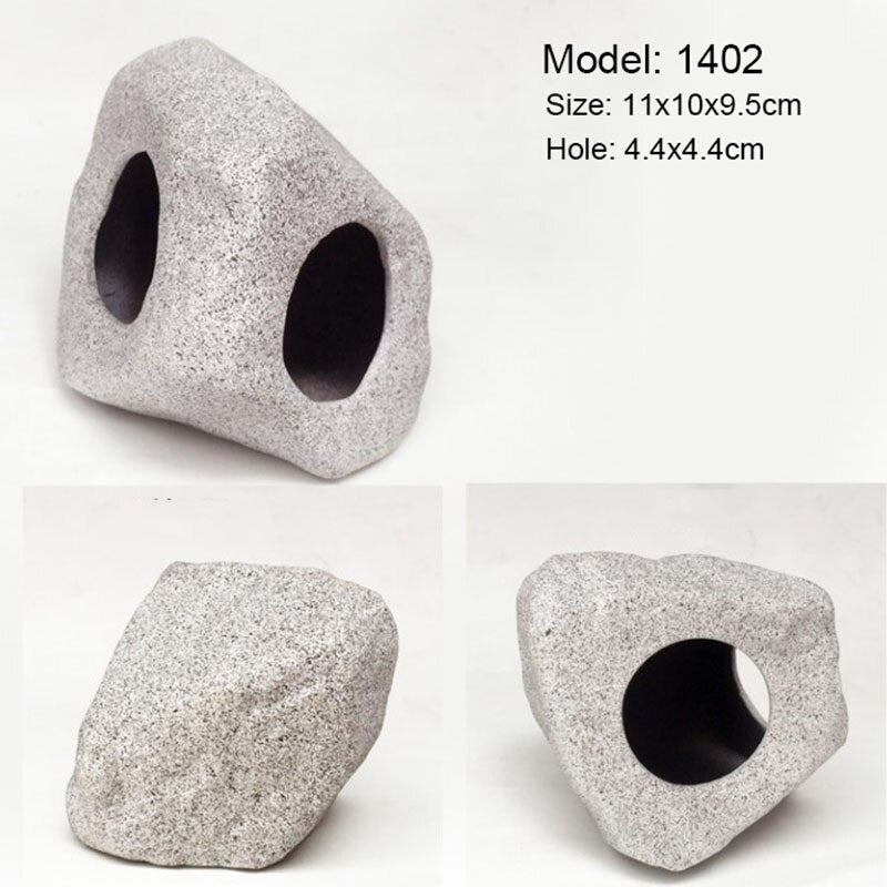 New Ceramic Aquarium Decor Cichlid Stone Rock Cave | Fish Tank Shelter Ornament for Fish and Shrimp