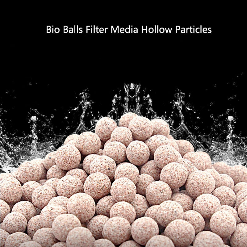 10 Types Aquarium Bio Balls | Biochemical Ball Filter Media for Fish Tank Filtration with Mesh Bag