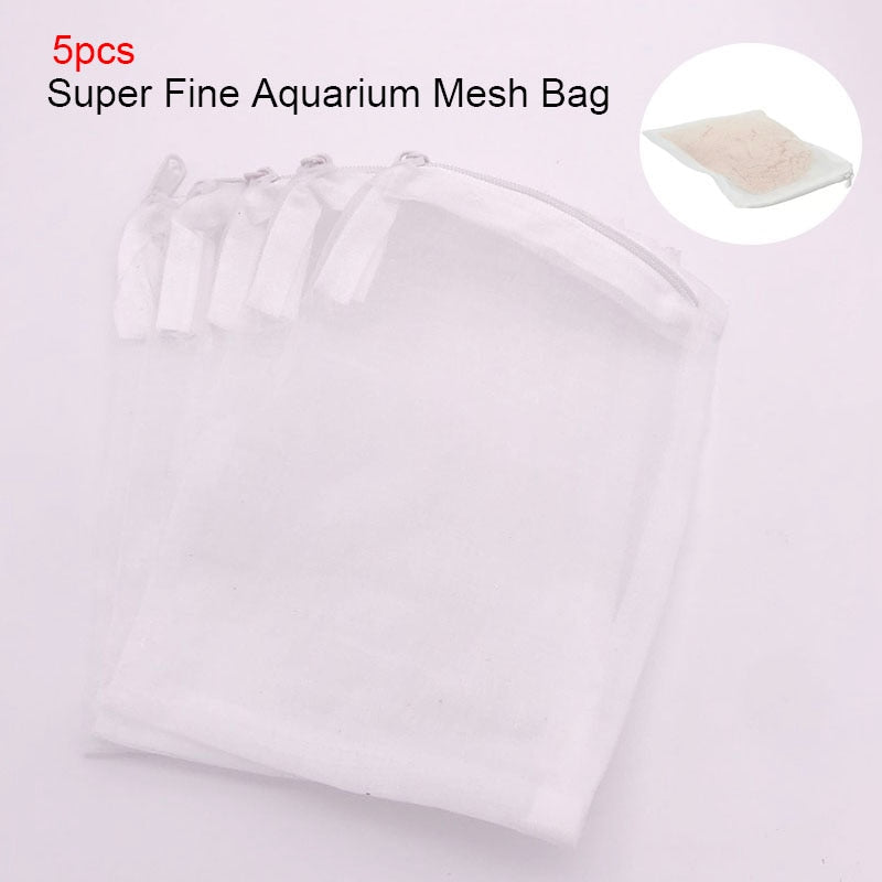 5pcs Super Fine Aquarium Mesh Bags | Versatile Filtration Bag for Customized Media Placement