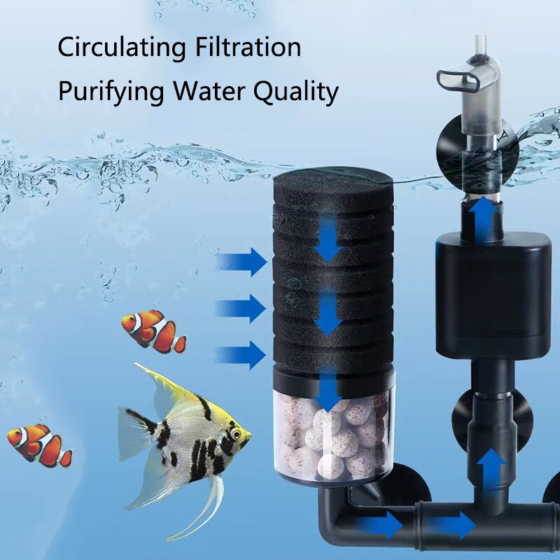 Aquarium Sponge Filter with Water Pump | Electric and Efficient Filtration