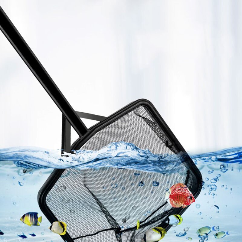 Black Long Handle Square Aquarium Fish Net | Fishing Net for Fish Tank | Aquarium Accessories