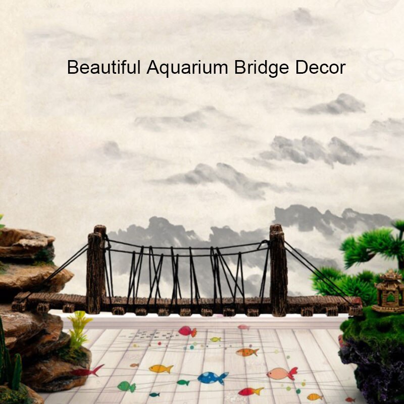 Aquarium Resin Bridge Decoration Rocks | Fish Tank Ornaments Decor Landscaping Rockery Mountain Hiding Cave | Pet Supplies