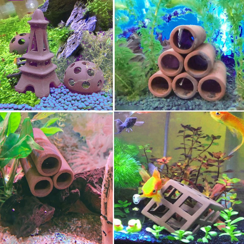 Ceramic Aquarium Decoration | Fish Shrimps Shelter House | Pottery Scorpion House | Fish Tank Decor
