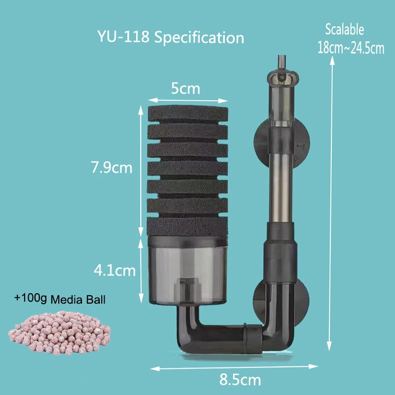Aquarium Sponge Filter with Water Pump | Electric and Efficient Filtration