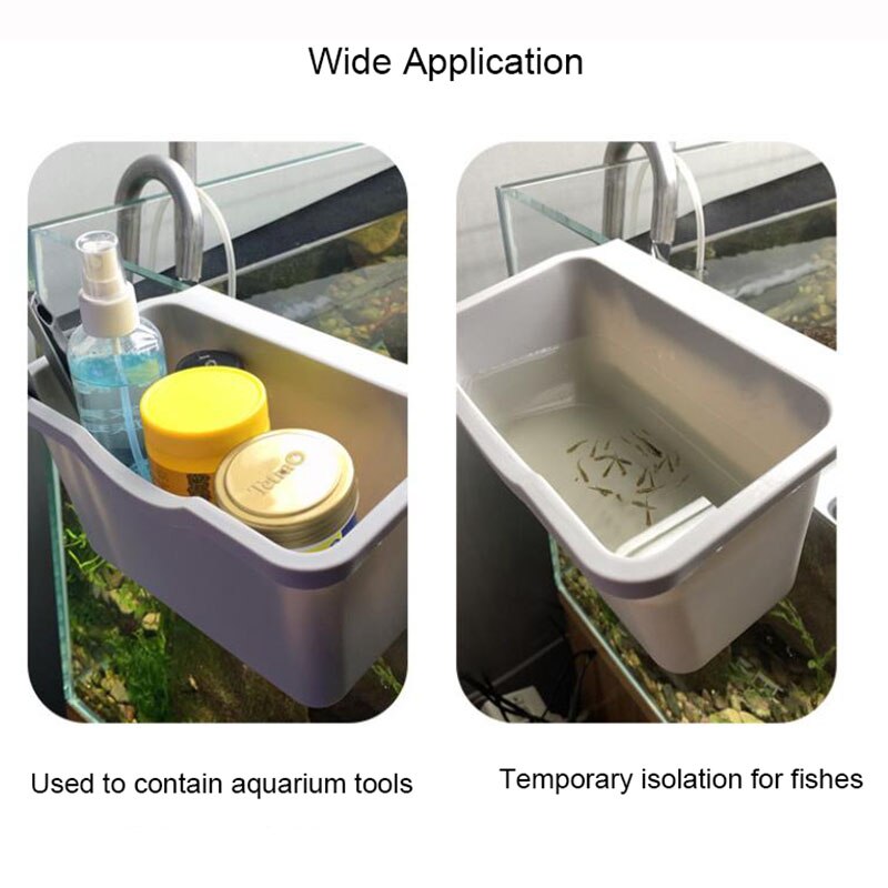 Plastic Aquarium Bracket Holder | Grey | Aquarium Maintenance Tool Organizer | Isolation Box
