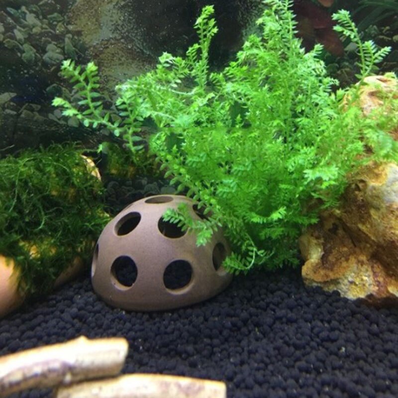 Ceramic Aquarium Decoration Fish Shrimp Shelter House | Purple Sand Pottery Scorpion House | Simulation Stone Fish Tank Decor