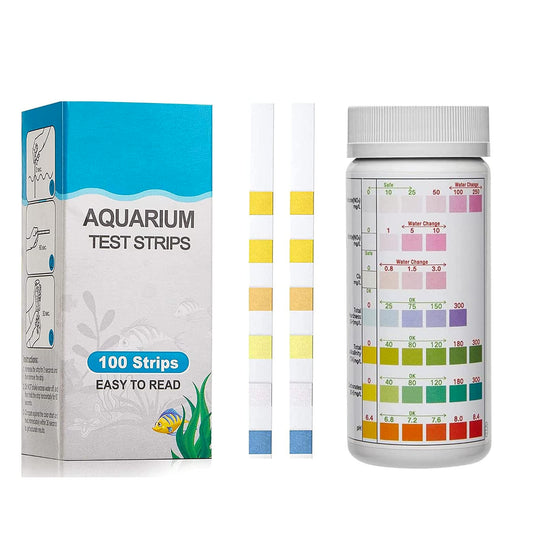 100 strips - 7 in 1 Water Test Strips by Gingersun | Comprehensive Aquarium Water Testing | Precise and Reliable Results