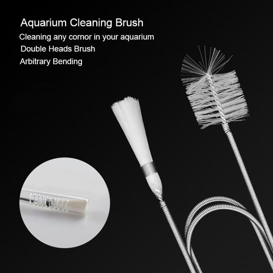 90cm Aquarium Tube Pipe Cleaning Brush | Stainless Steel Water Filter | Flexible Double-Ended Hose | High-Quality Cleaning Tool for Aquarium Maintenance