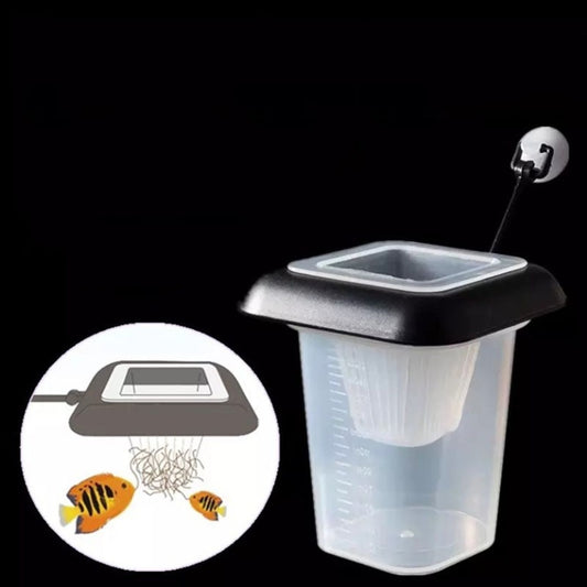 Durable Plastic Hopper Feeder for Aquarium | Easy Installation | Transparent Design