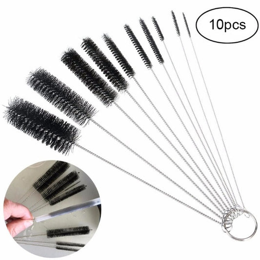 10pcs Aquarium Tube Pipe Cleaning Brush Set | Stainless Steel Water Filter Air Tube Cleaner | Flexible and Durable Aquarium Accessories
